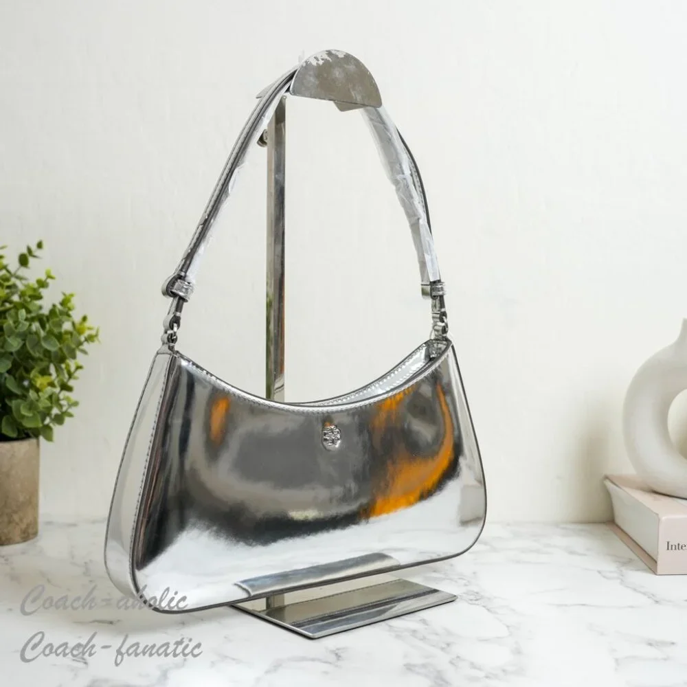 NWT Tory Burch Emerson Shoulder Bag in Silver